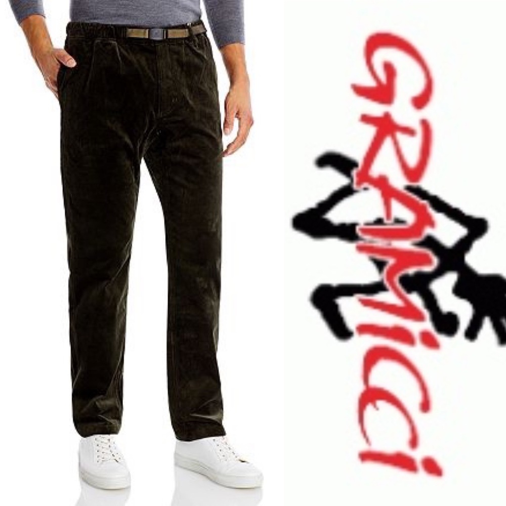 NWT Gramicci Slim Fit Corduroy Pants in Olive Men's Medium